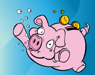 Drowning Piggy Bank
