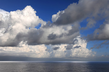 Fototapeta na wymiar Clouds in the Cayman Islands