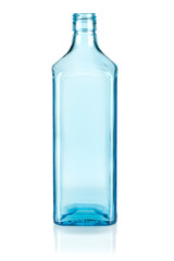 Blue empty bottle