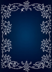 Crystal frame border vector background