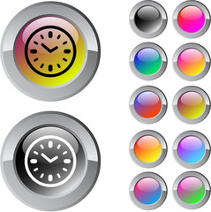 Time multicolor round button.