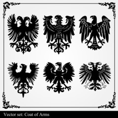 Fototapeta premium Eagle coat of arms heraldic
