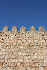 Fortified wall in Avila, Spain