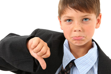 Adorable Boy in Over Sized Suit