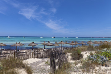Beautiful Beach of ES TRENC ,Majorca,balearic island ,Spain