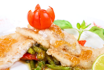 halibut dish