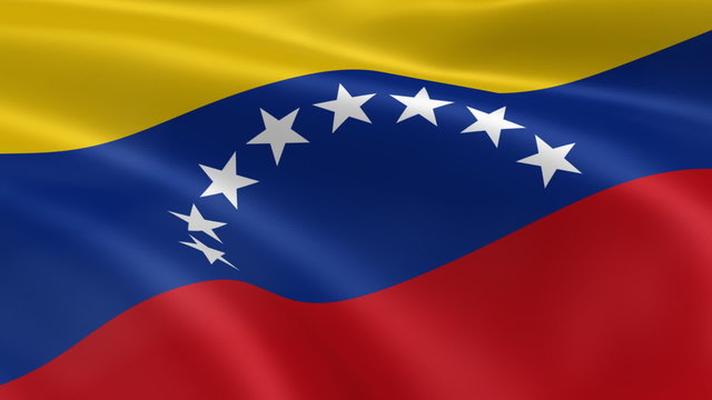 Venezuelan flag in the wind