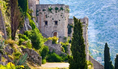 Door stickers Establishment work Klis - Medieval fortress in Croatia