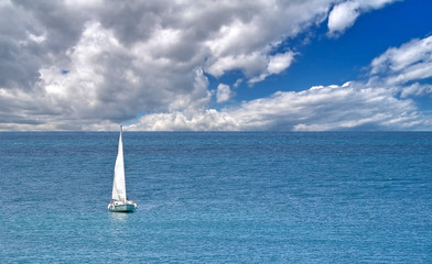 Naklejka premium Sailing boat.