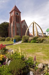 Christ Church cathedral in Port Stanley in the Falklands.