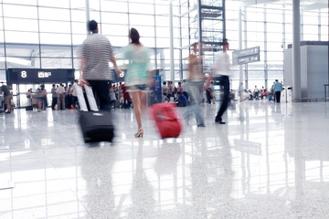 passenger in the interior of the airport