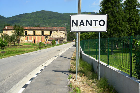 nanto cartello stradale provincia di vicenza veneto