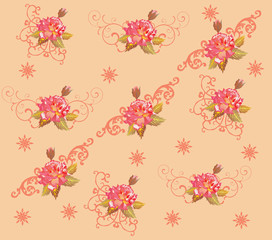 red rose flower background illustration