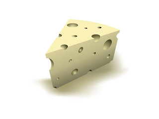 Cheese food with holes