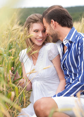 Young couple making fun