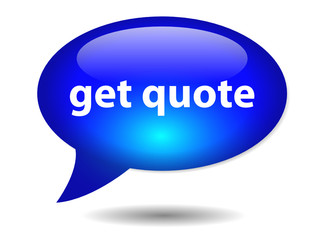 GET QUOTE Speech Bubble Icon (web button free quotation service)