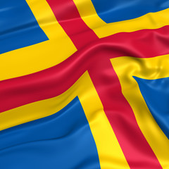 Aland island flag picture