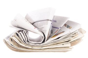 newspaper stack, information concept © caimacanul