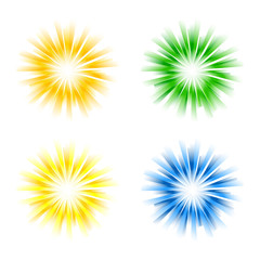 Set of sunburst vectors