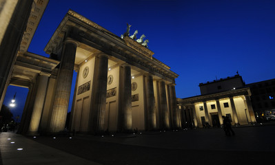 Brandenburger Tor, Nachtaufnahme, Berlin, Deutschland