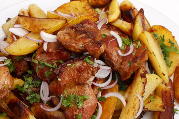 Fried meat