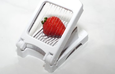 Sliced strawberry on marble - 23963982