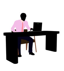 African American Male Business Silhouette