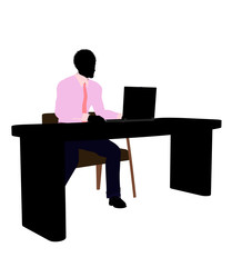 African American Male Business Silhouette