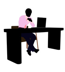 African American Male Business Silhouette