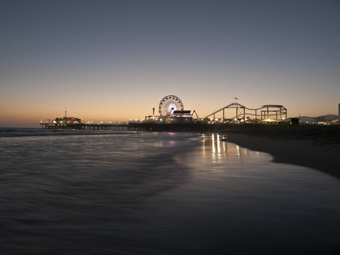 Santa Monica Beach Night