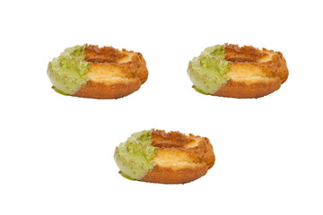 Sweet donuts with white background