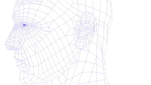 Close up of a head of wireman which rotates