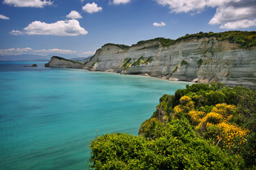Obraz premium coast near cape drastis on corfu island, greece