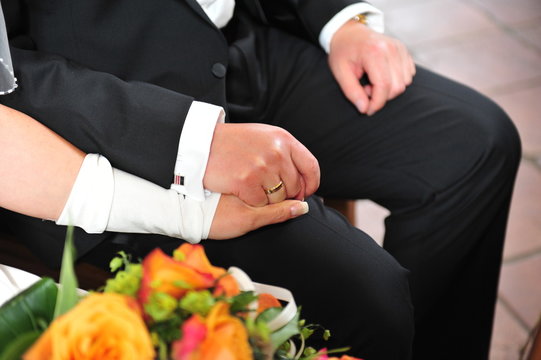 Hochzeit Hand halten