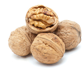 Walnuts in closeup