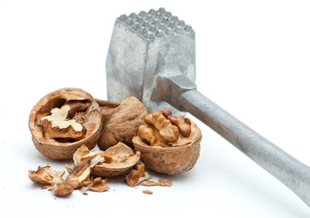 Walnuts in closeup