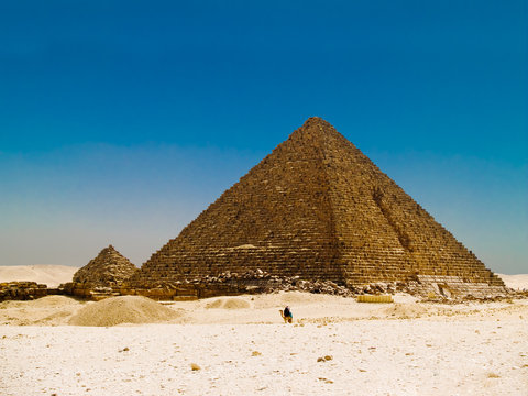 The Great Pyramids at Giza, Cairo, Egypt.