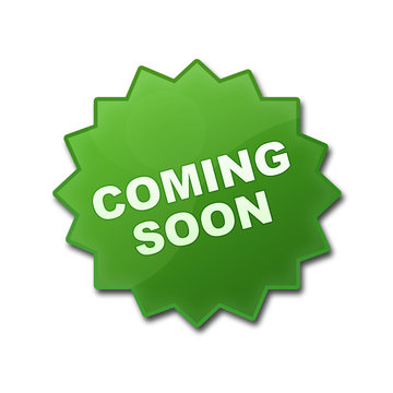 Estrella brillante con texto "COMING SOON"