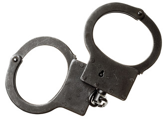 handcuffs isolated on white background..