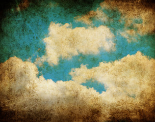 grunge background with sky