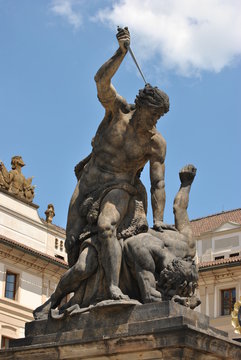 Statue at Prague castle, Czech Republic