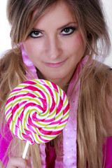 Frau mit Lolli - Portrait