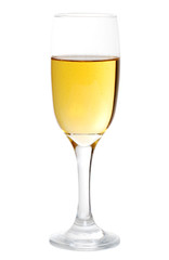 isolated glass of champagne