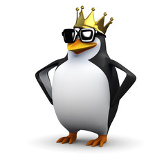 3d King penguin
