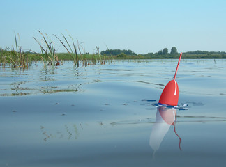 Рыбалка на озере.