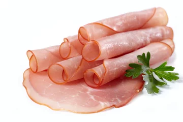 Photo sur Plexiglas Viande smoked meat slices