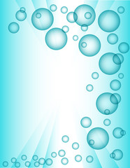 Blue bubbles background