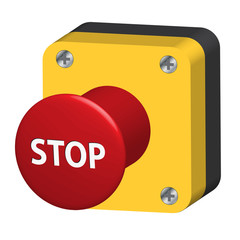 Emergency Stop Button (3D E-Stop Pushbutton Danger Safety)