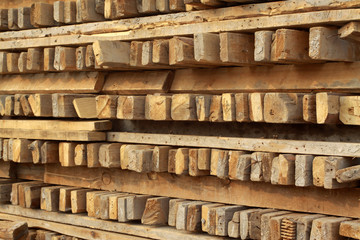 wooden construction materials