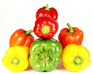 Fresh colorful peppers pattern